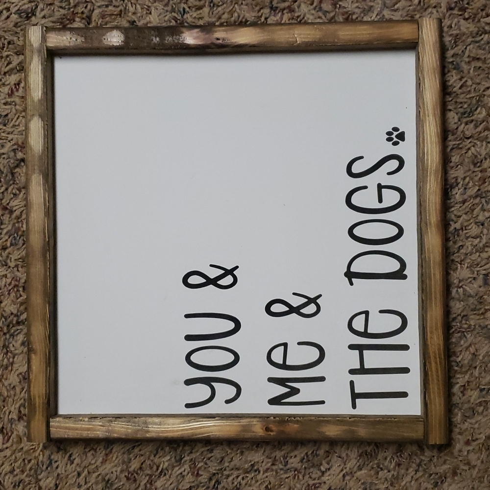 Farmhouse wall decor dogs sign